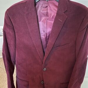 Maroon courdoroy blazer, size 38R